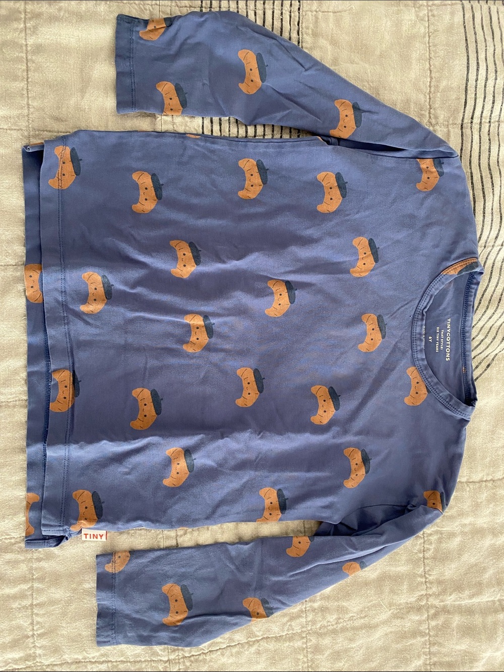 Tiny Cottons Blue Long-Sleeve Printed Tee